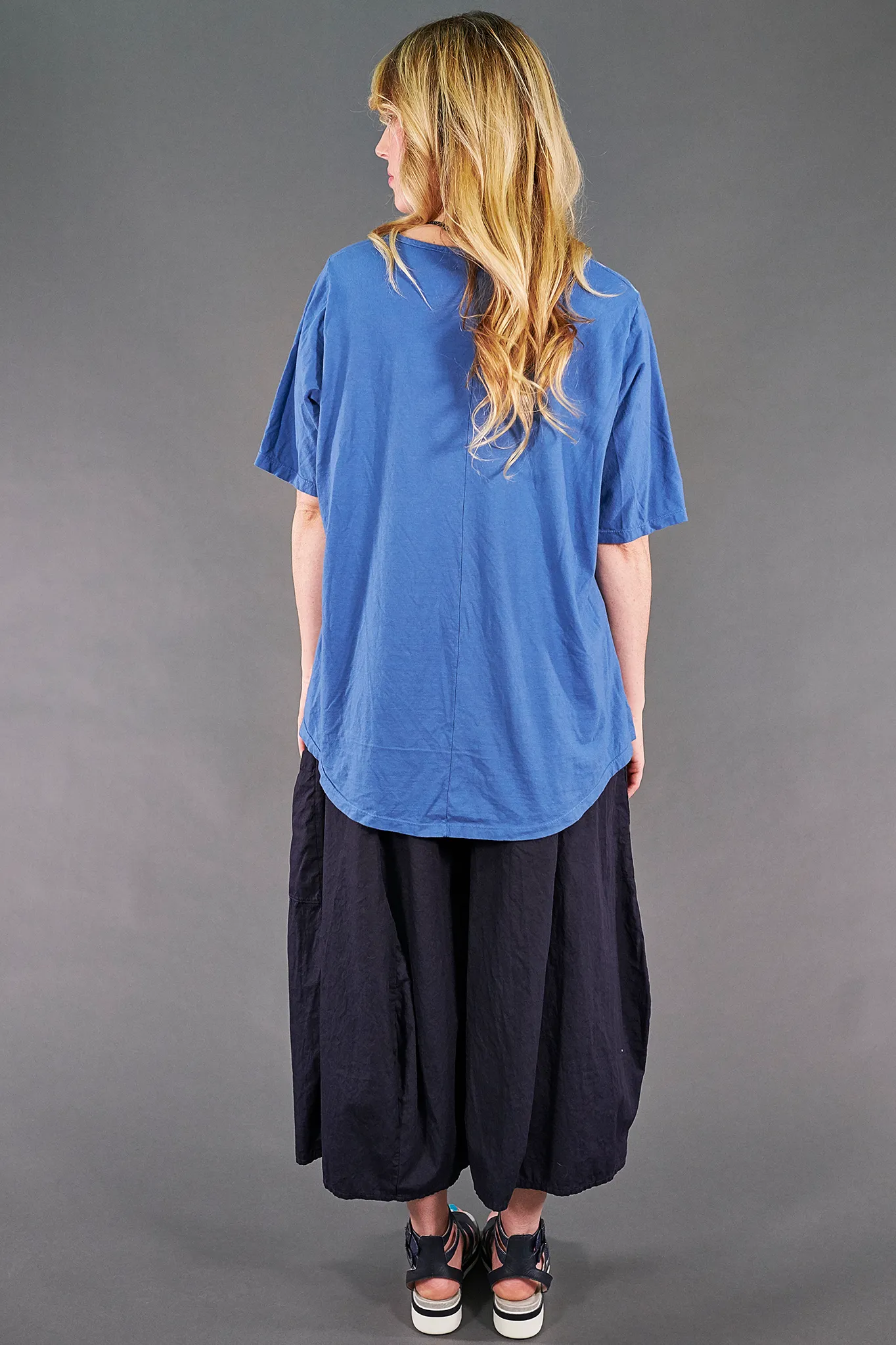 1211 Simple A-line Tee Delft-Floral Avifauna