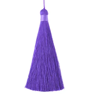 12cm Deep Purple Silky Jewelry Tassels, Handmade Long Jewelry Making Tassels,Quality Fashion Tassels, 6pcs/lot