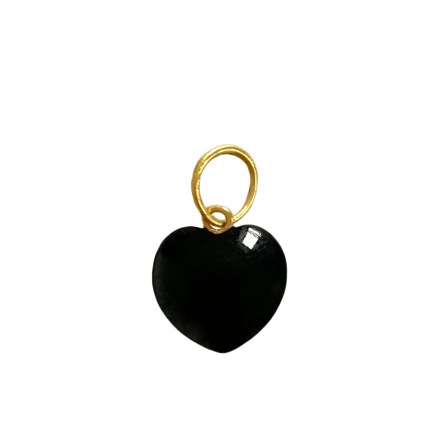 14K Onyx Heart for Strength, Simple