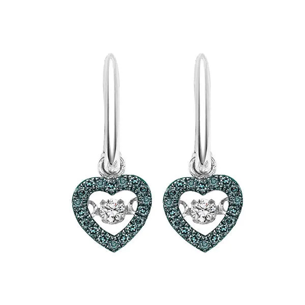 14KT White Gold & Diamond Rhythm Of Love Fashion Earrings  - 1/5 ctw