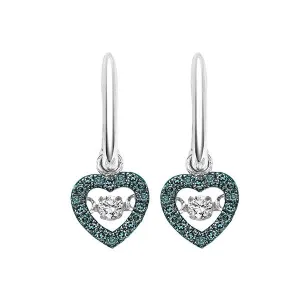14KT White Gold & Diamond Rhythm Of Love Fashion Earrings  - 1/5 ctw