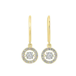 14KT Yellow Gold & Diamond Rhythm Of Love Fashion Earrings  - 3/4 ctw