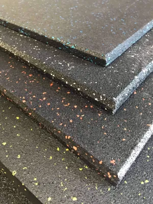 1m x 1m Rubber Floor Mat Tiles 15mm Thick