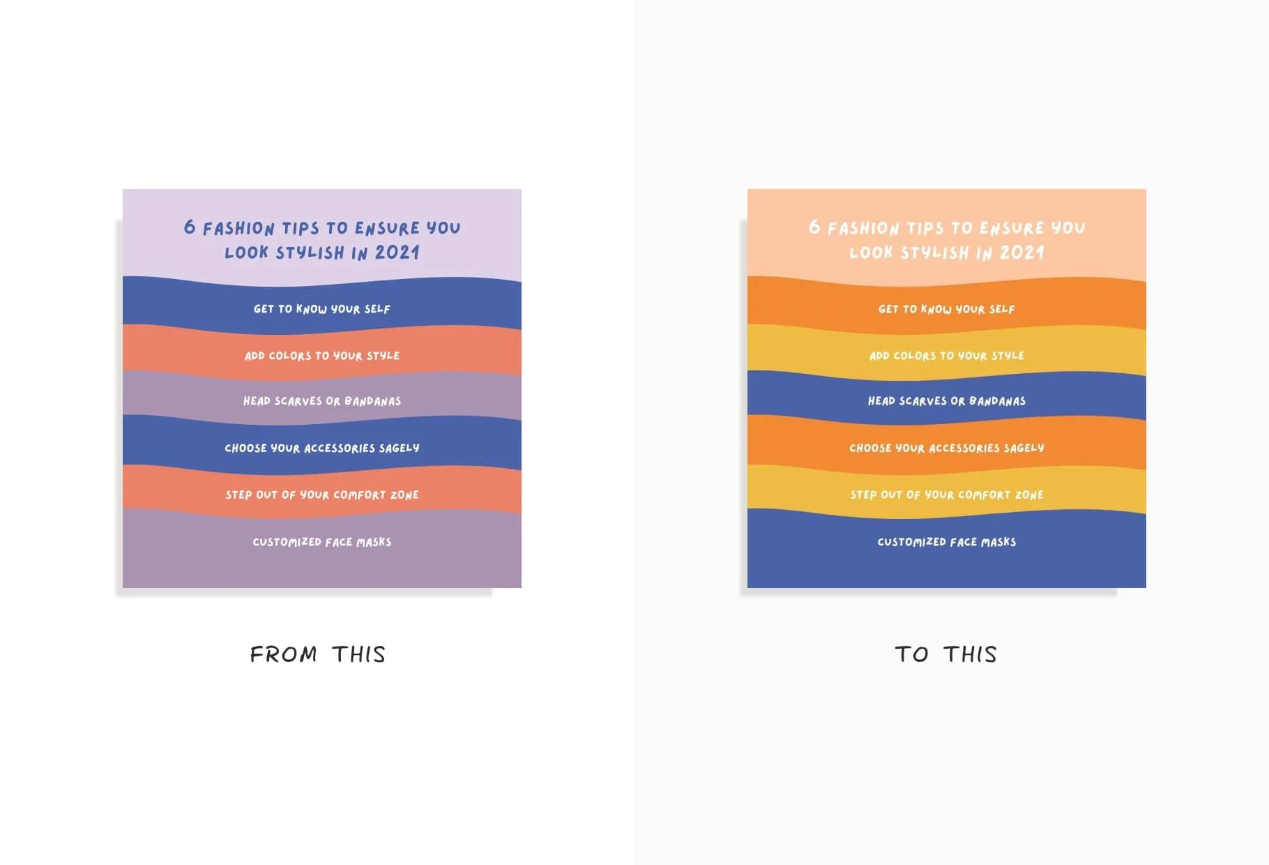 20 Fashion Lists Instagram Posts Fully Editable Canva Templates