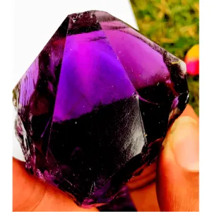 2pcs Raw Amethyst for Faceting