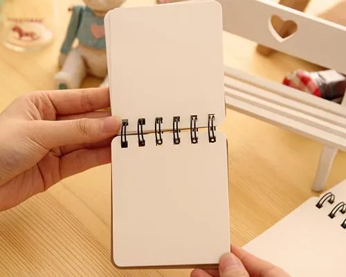 3 Pcs Spiral Blank Page Composition Memo Notebook