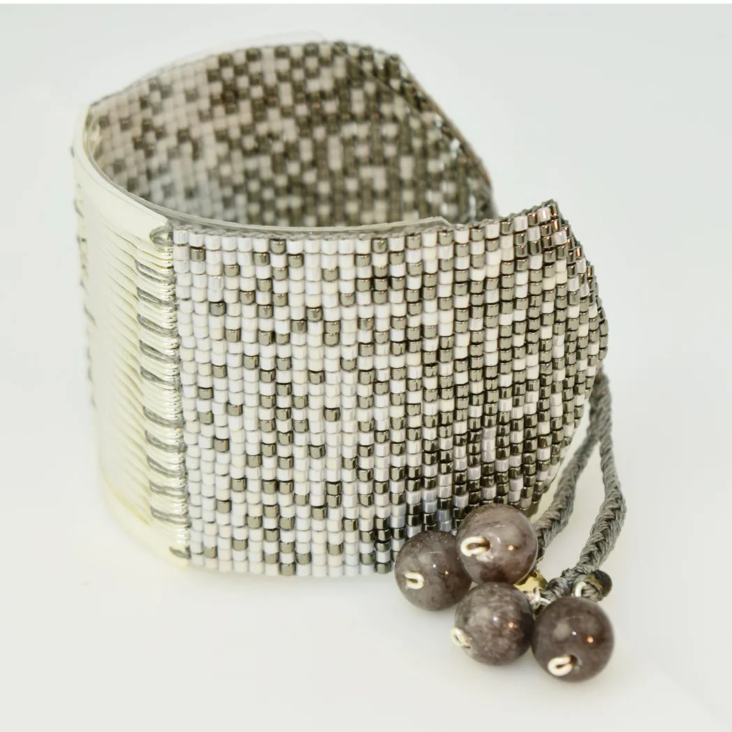ABACO BRACELET IN SILVER AND BRILLIANT GREY