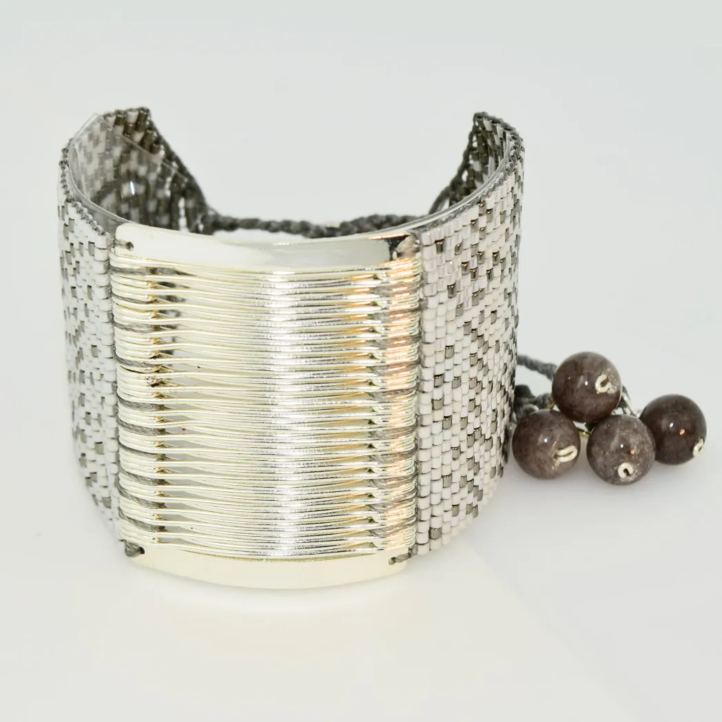 ABACO BRACELET IN SILVER AND BRILLIANT GREY