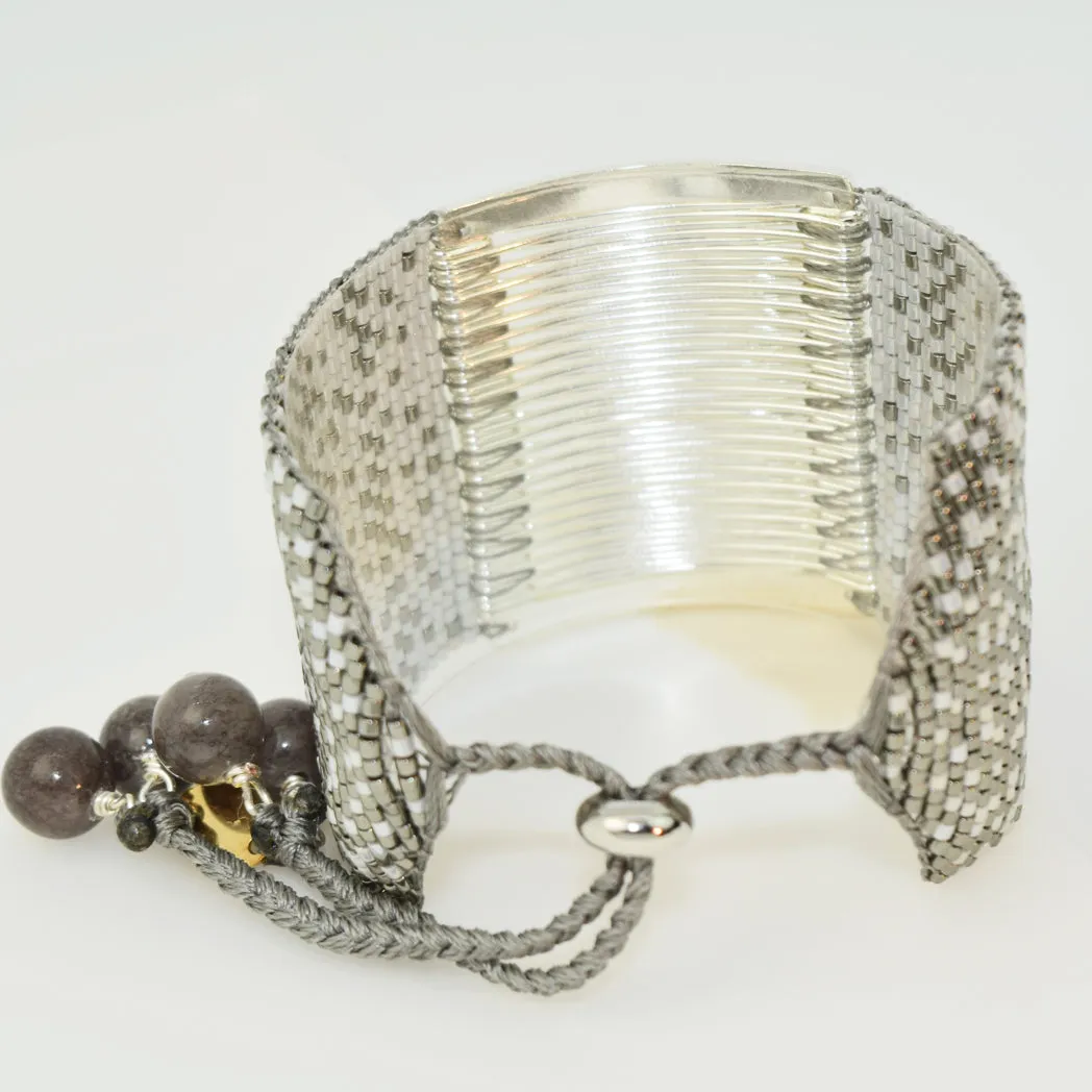 ABACO BRACELET IN SILVER AND BRILLIANT GREY