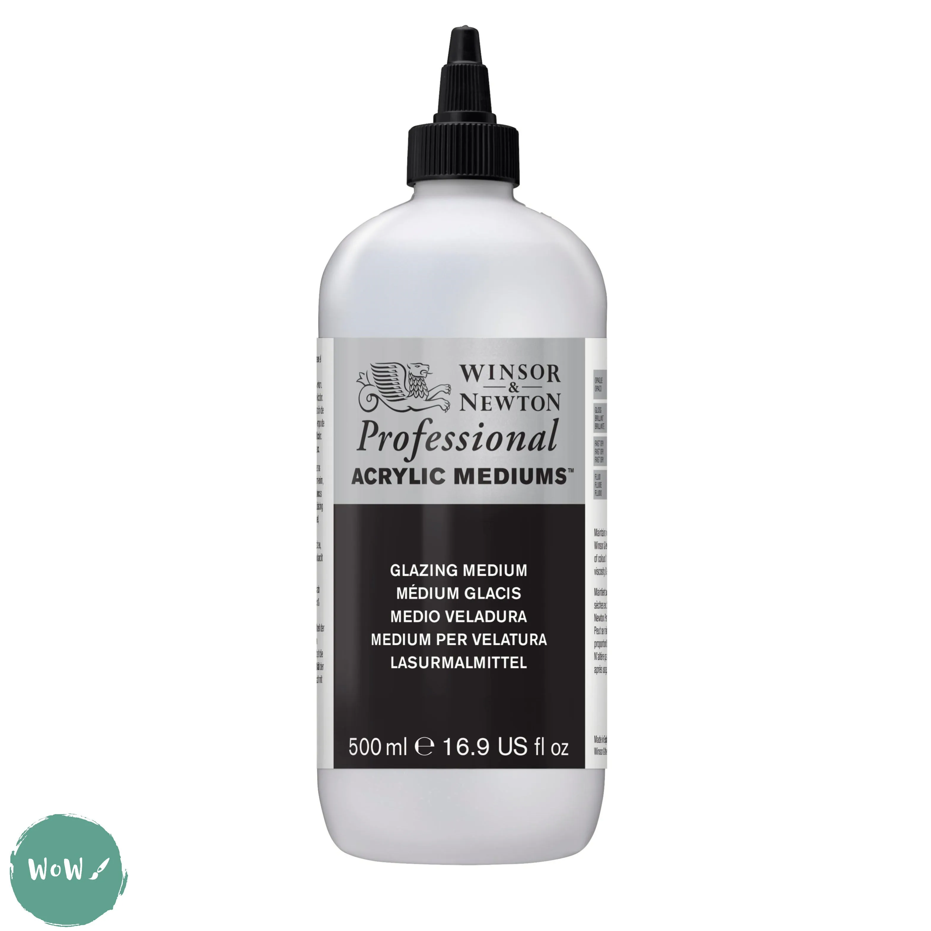 ACRYLIC MEDIUMS - Winsor & Newton PROFESSIONAL -  GLAZING MEDIUM - 500ml