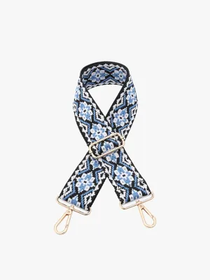 Adjustable Guitar Strap - Tribal Blue or Boho Lavender