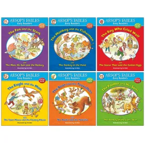 Aesop's Fables Easy Readers Collection 6 Books Set By Val Biro (The Fox and the Stork)