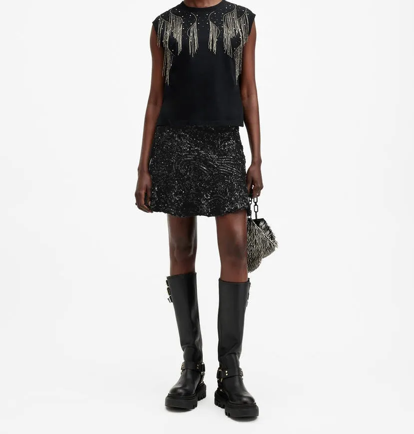 All Saints beadeded skirt - 4