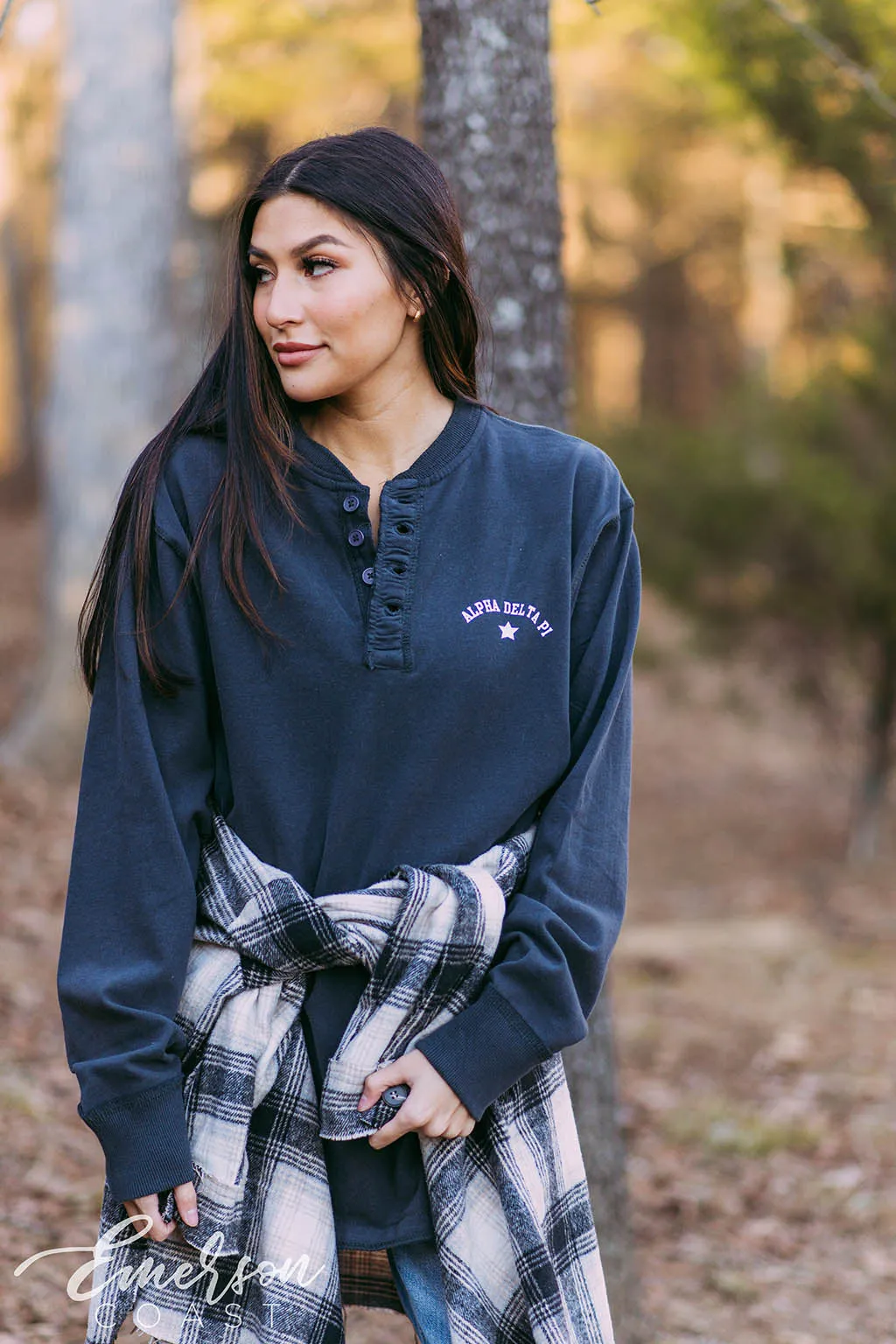 Alpha Delta Pi Simple PR Henley