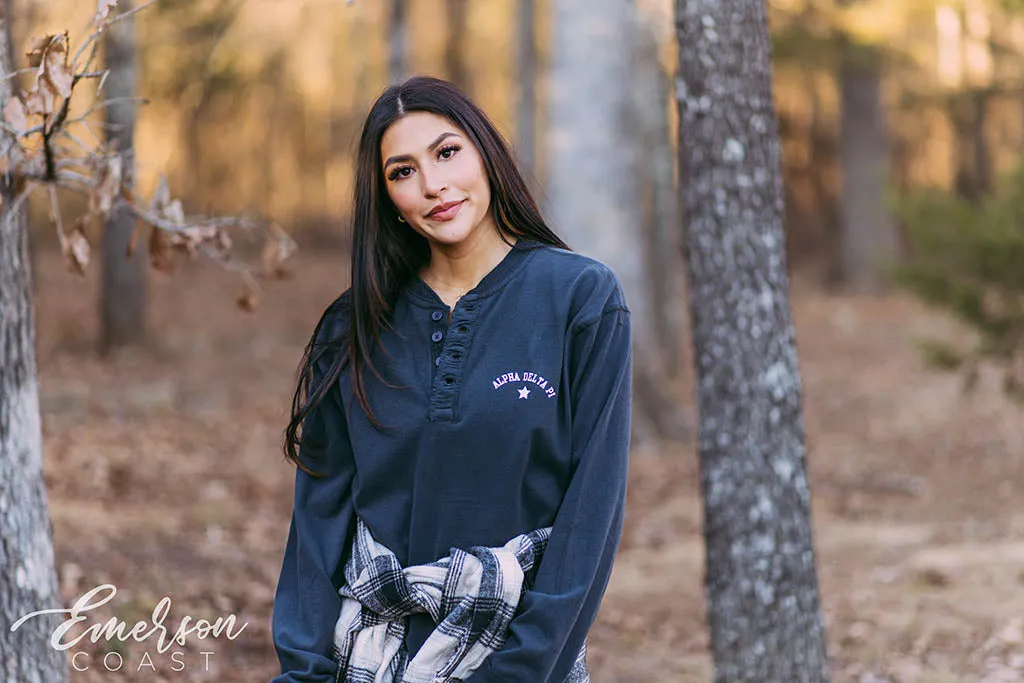 Alpha Delta Pi Simple PR Henley