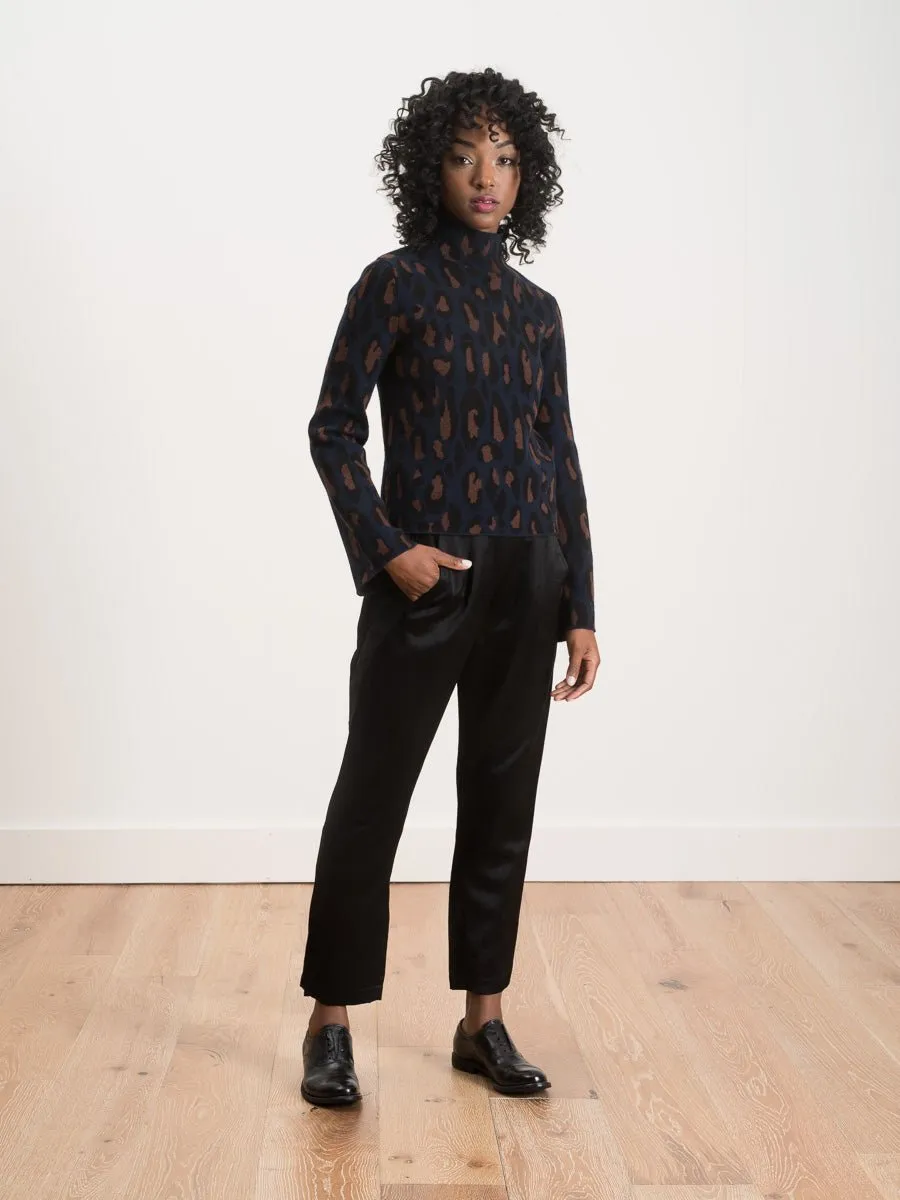 amina sweater - navy combo