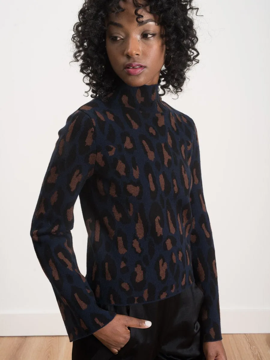 amina sweater - navy combo