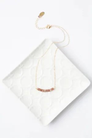 ANNE VAUGHAN DECADENCE 15-17" CHOCOLATE MOONSTONE SIMPLE BAR NECKLACE