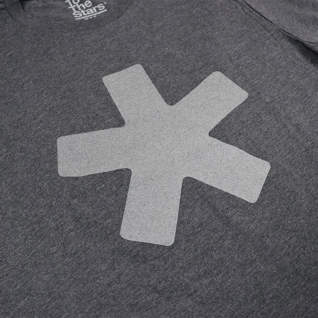 Asterisk Bold Metallic T-Shirt Dark Grey Heather
