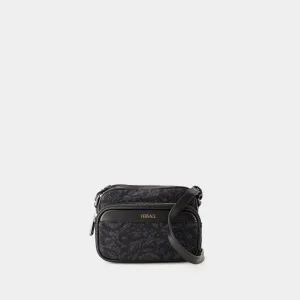 Athena Small Crossbody - Versace - Canvas - Black