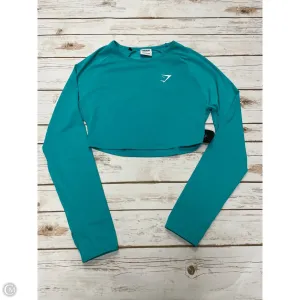 Athletic Sweatshirt Crewneck By Gym Shark In Green, Size: S