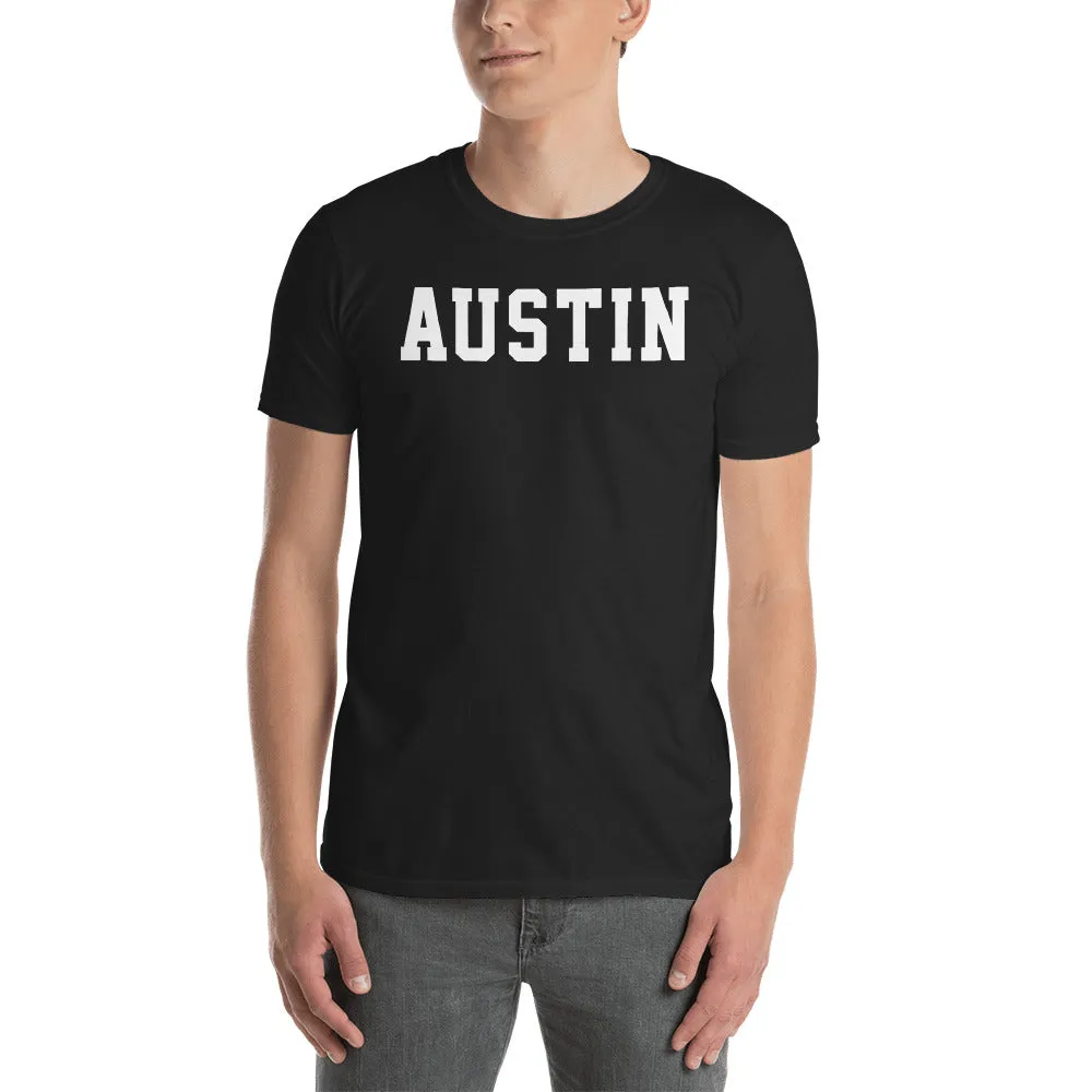 Austin T Shirt Custom Made Personalized Austin Name Print T Shirt Black Cotton Tee Shirt