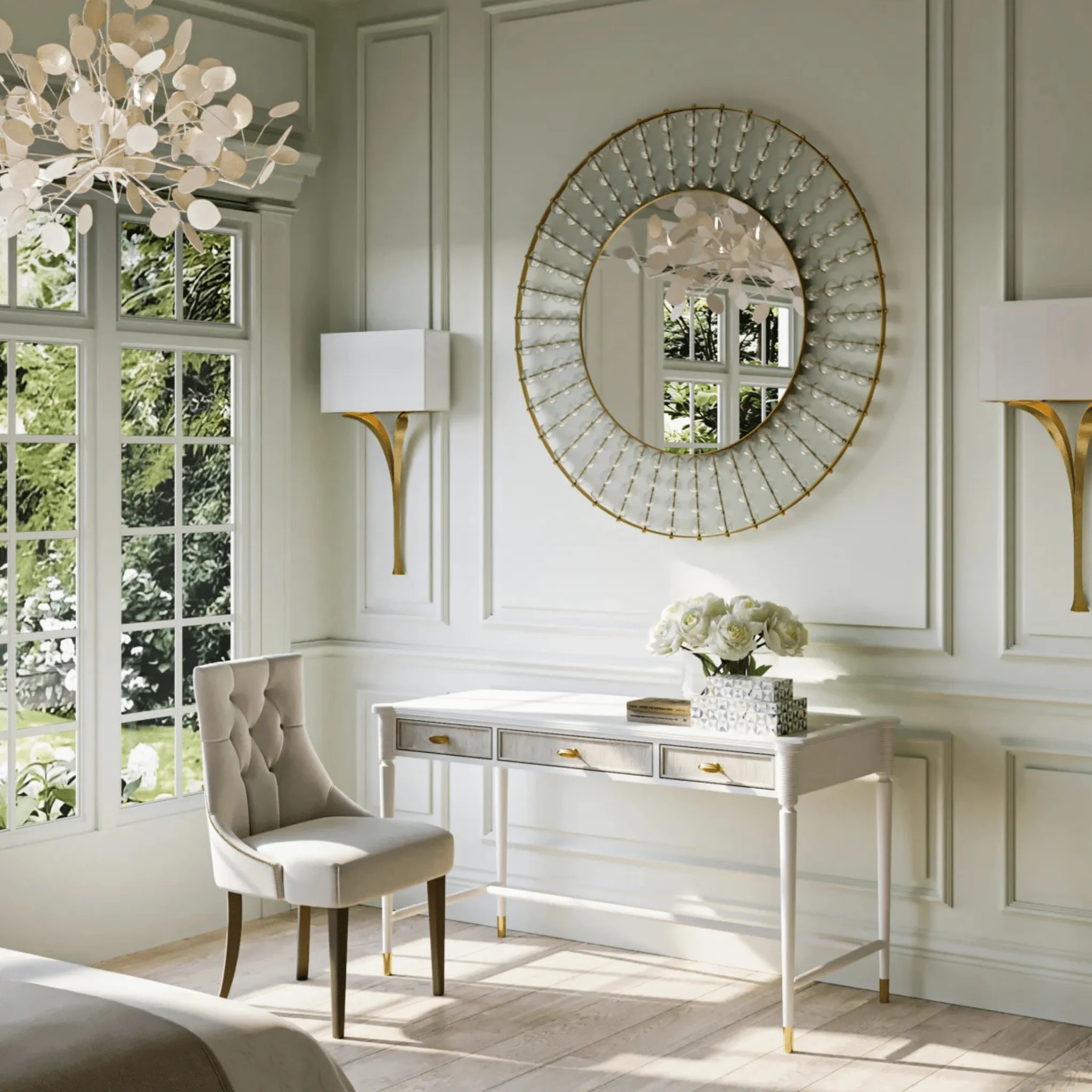 Ava White Desk