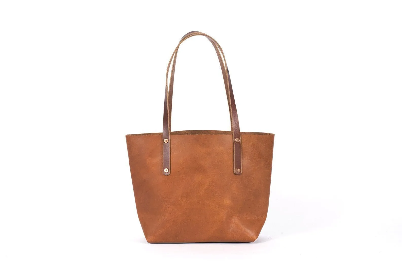 AVERY LEATHER TOTE BAG - MEDIUM - CARAMEL