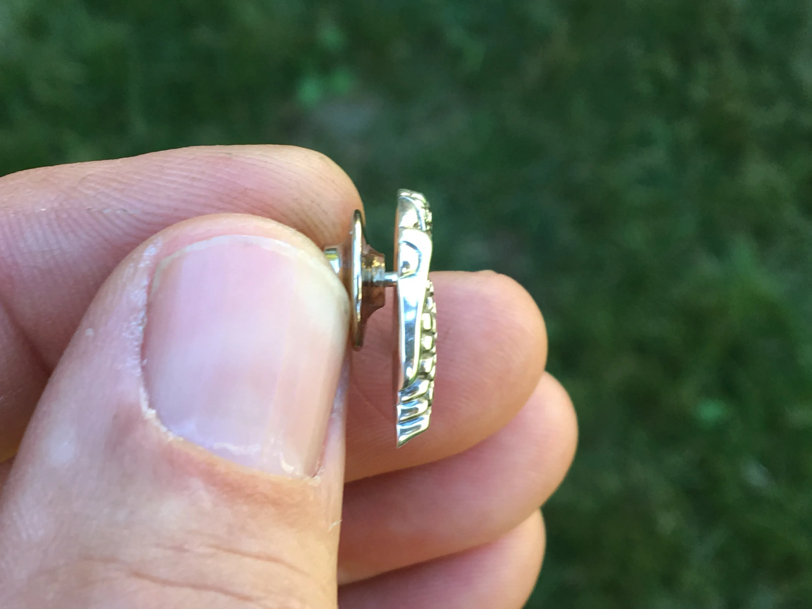 Baby Sea Turtle Tie Tack or Baby Sea Turtle Tie Bar / Tie Clip Sterling Silver