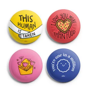Badge   Fridge Magnet / In Love - Set of 4