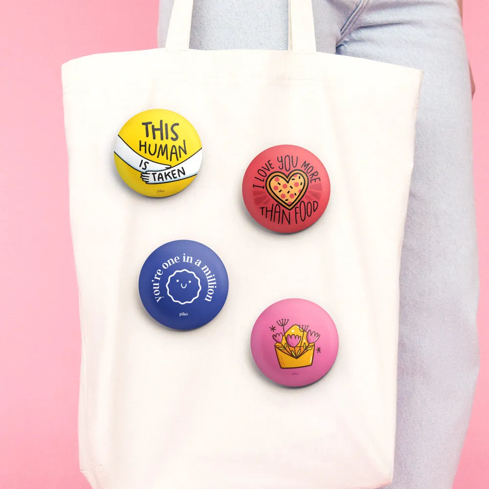 Badge   Fridge Magnet / In Love - Set of 4