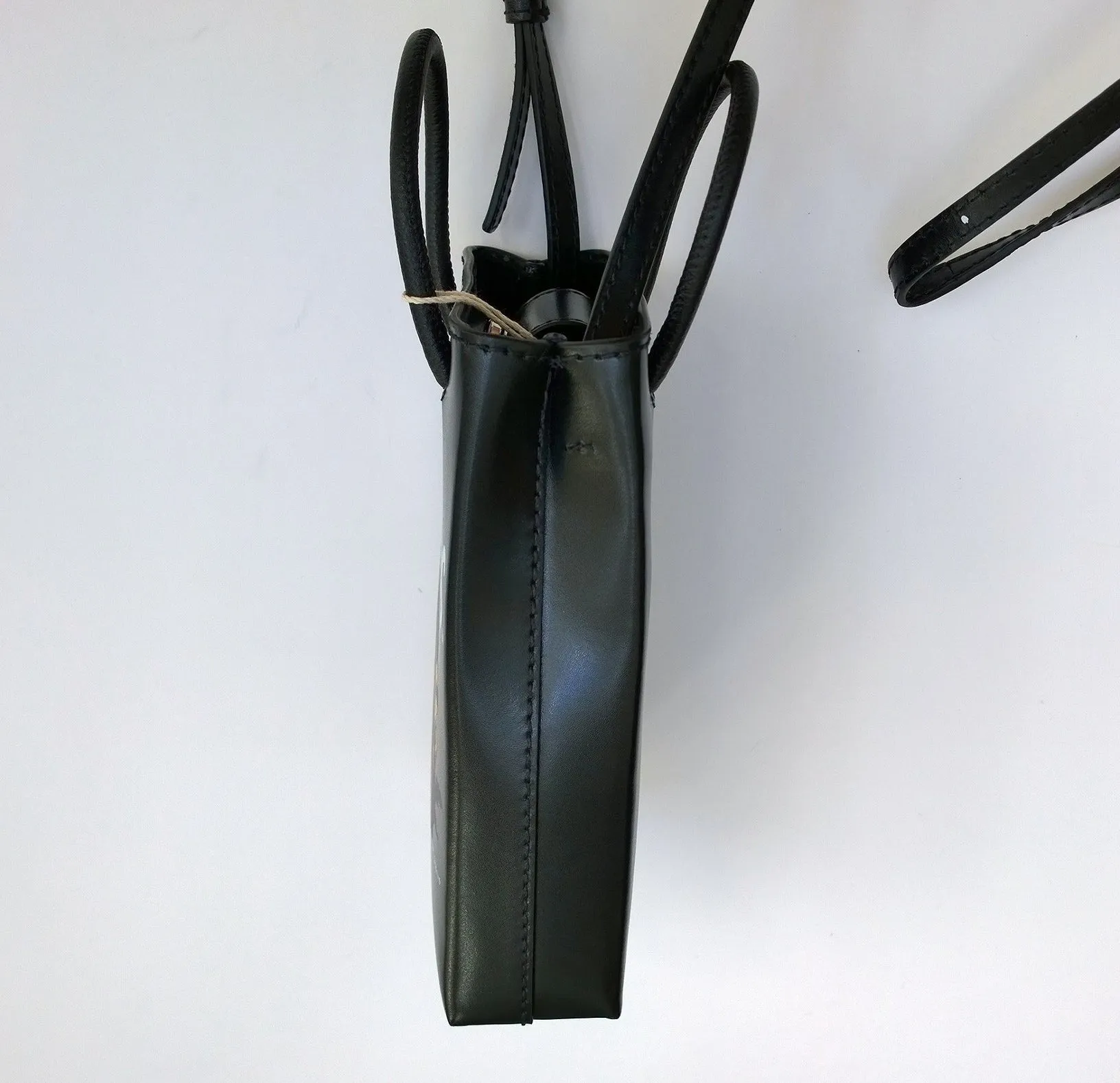 Balenciaga x Simpsons Black Leather Phone Bag Crossbody Purse