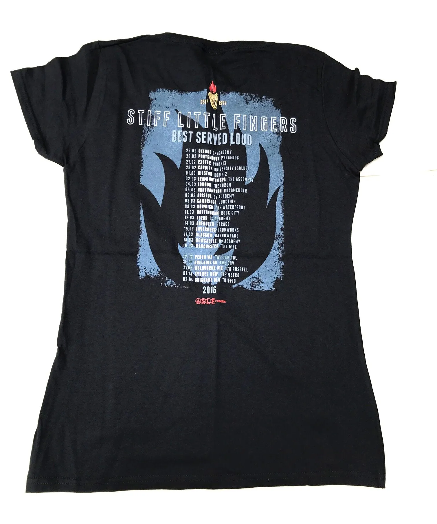 Barrowlands 2016 w/ Tour Dates Black T-Shirt Ladies