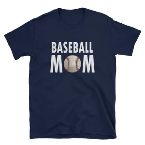 Baseball T Shirt Mother's Day T Shirt Gift Idea for Women Navy Unisex Baseball Mother T-Shirt