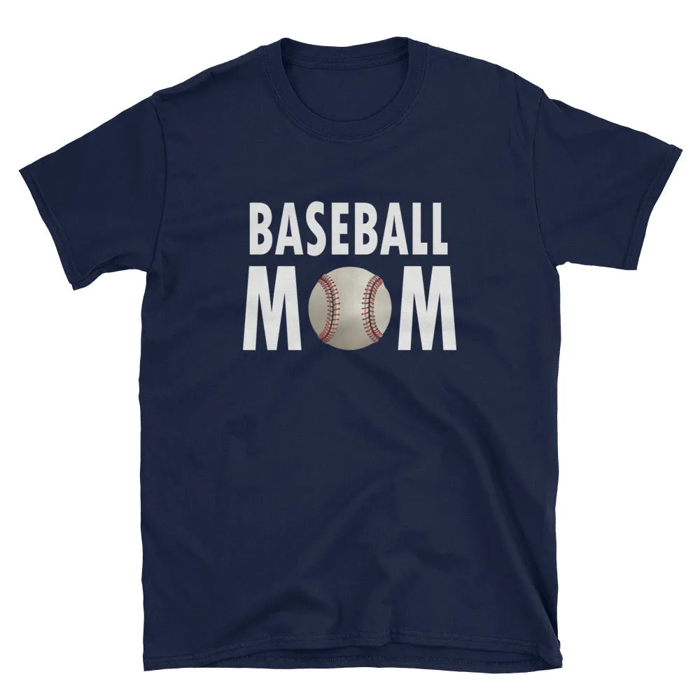 Baseball T Shirt Mother's Day T Shirt Gift Idea for Women Navy Unisex Baseball Mother T-Shirt