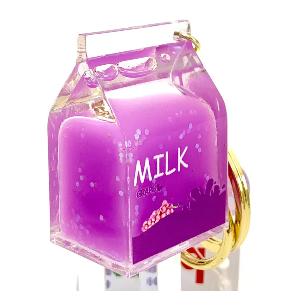 bcmini Fruit Milk Carton Charm Keyring