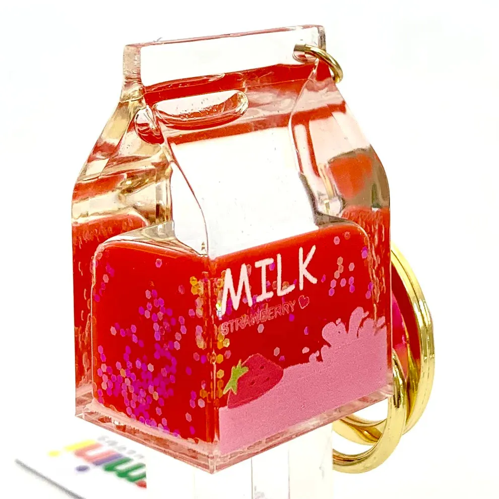 bcmini Fruit Milk Carton Charm Keyring