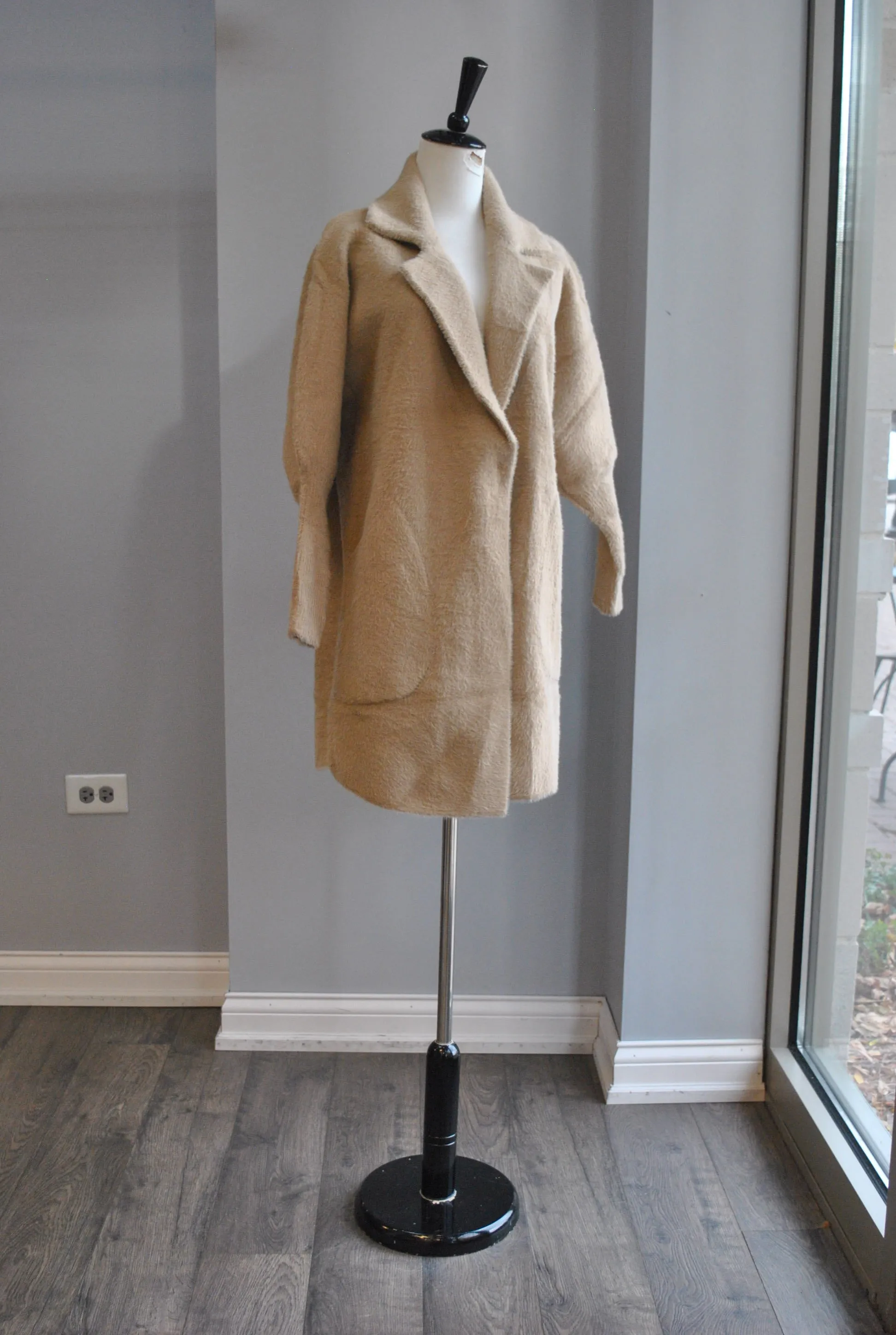 BEIGE SIMPLE ALPAKA COAT