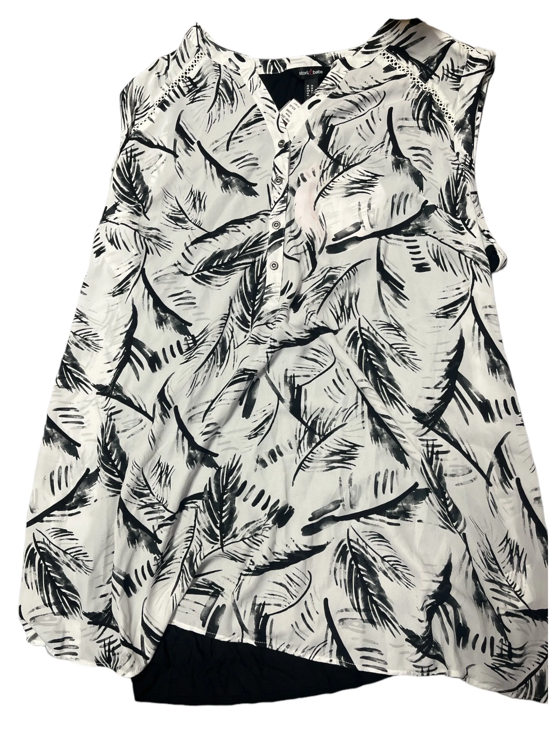Black and white blouse 3XL