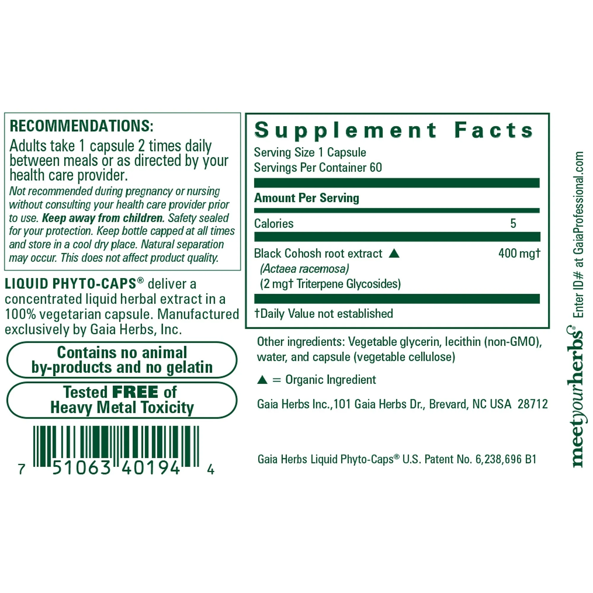 Black Cohosh Capsules