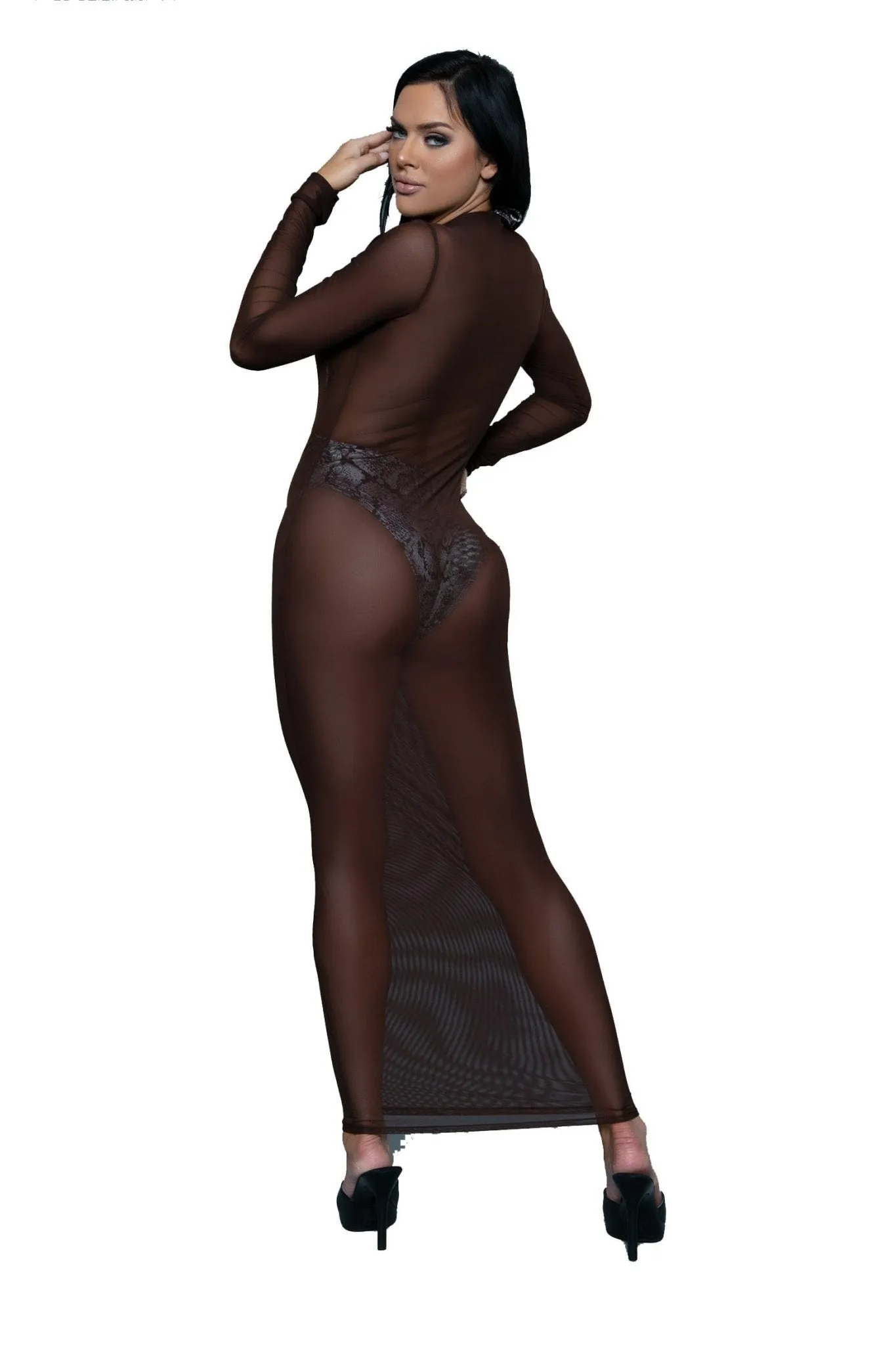 Black Sheer Perfection Maxi Cover Up