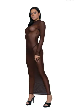 Black Sheer Perfection Maxi Cover Up