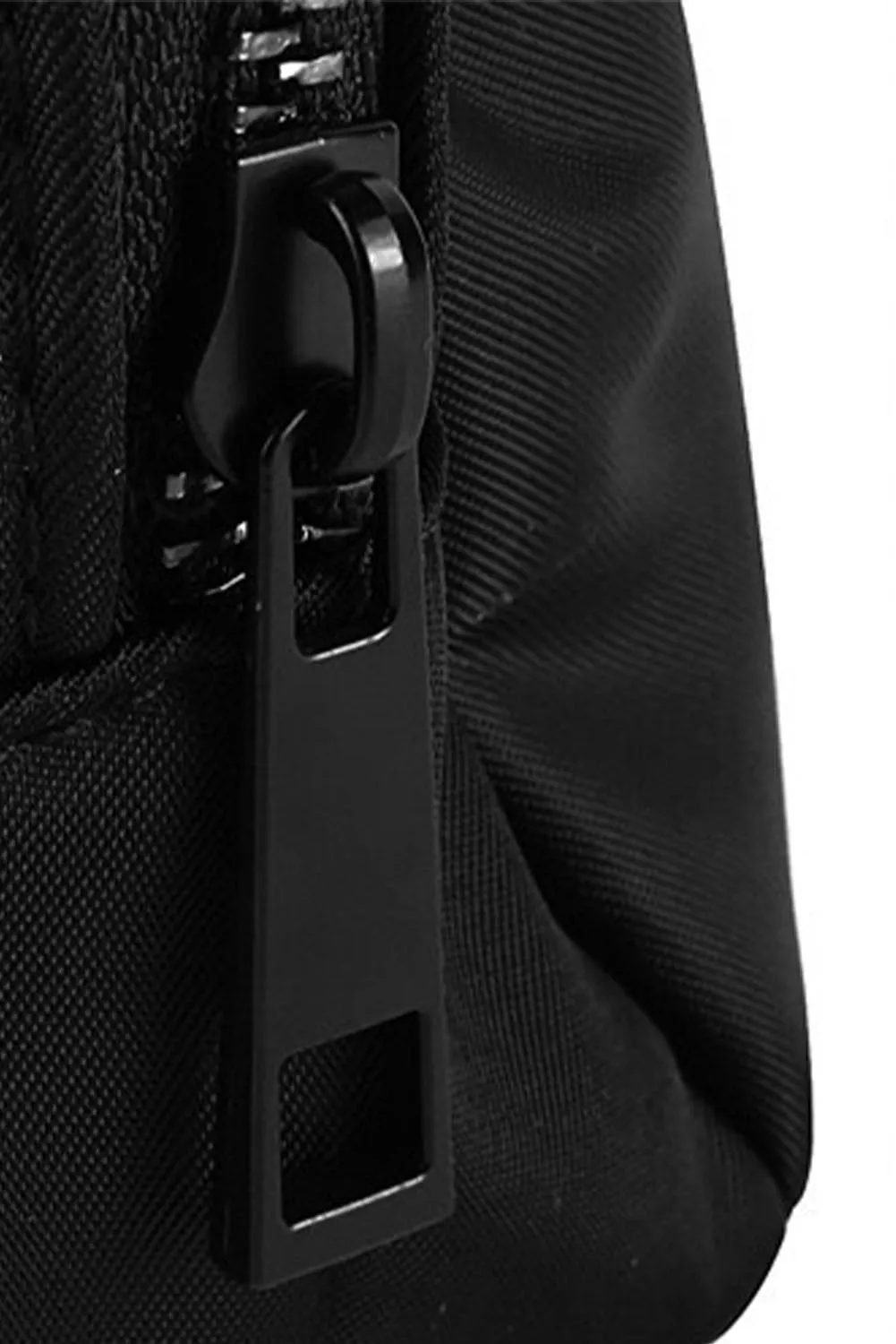 Black Waterproof Zipped Crossbody Chest Bag 20*5*14cm
