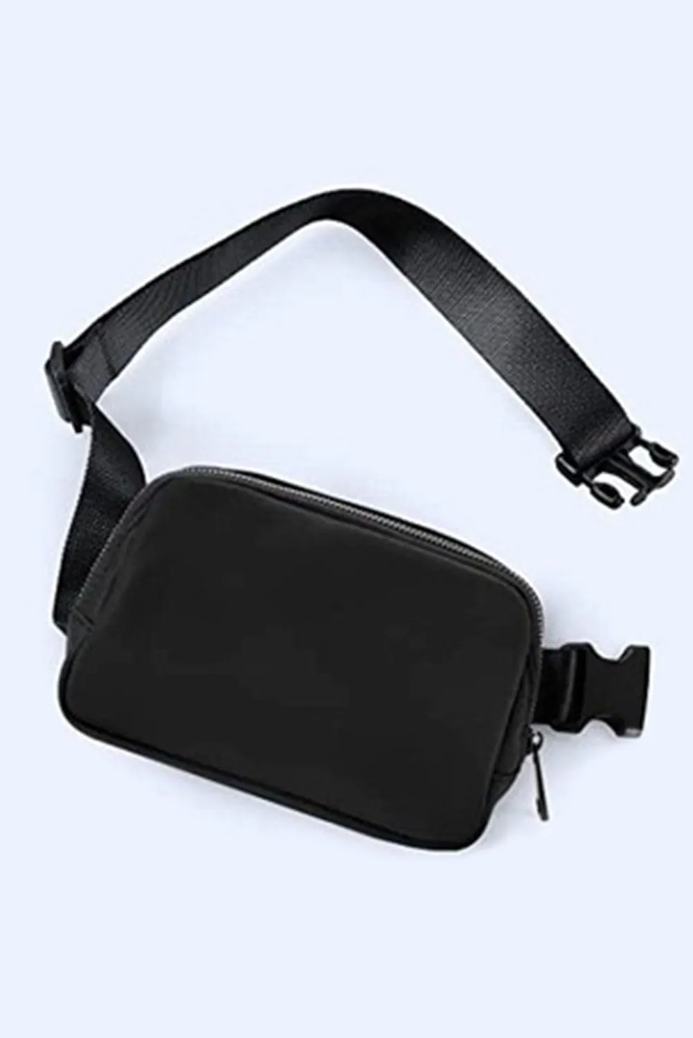 Black Waterproof Zipped Crossbody Chest Bag 20*5*14cm