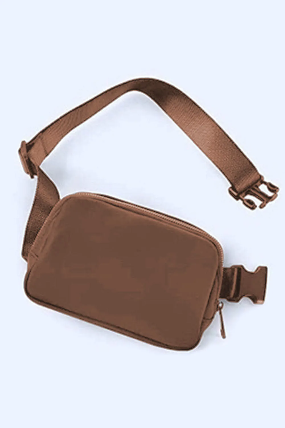 Black Waterproof Zipped Crossbody Chest Bag 20*5*14cm