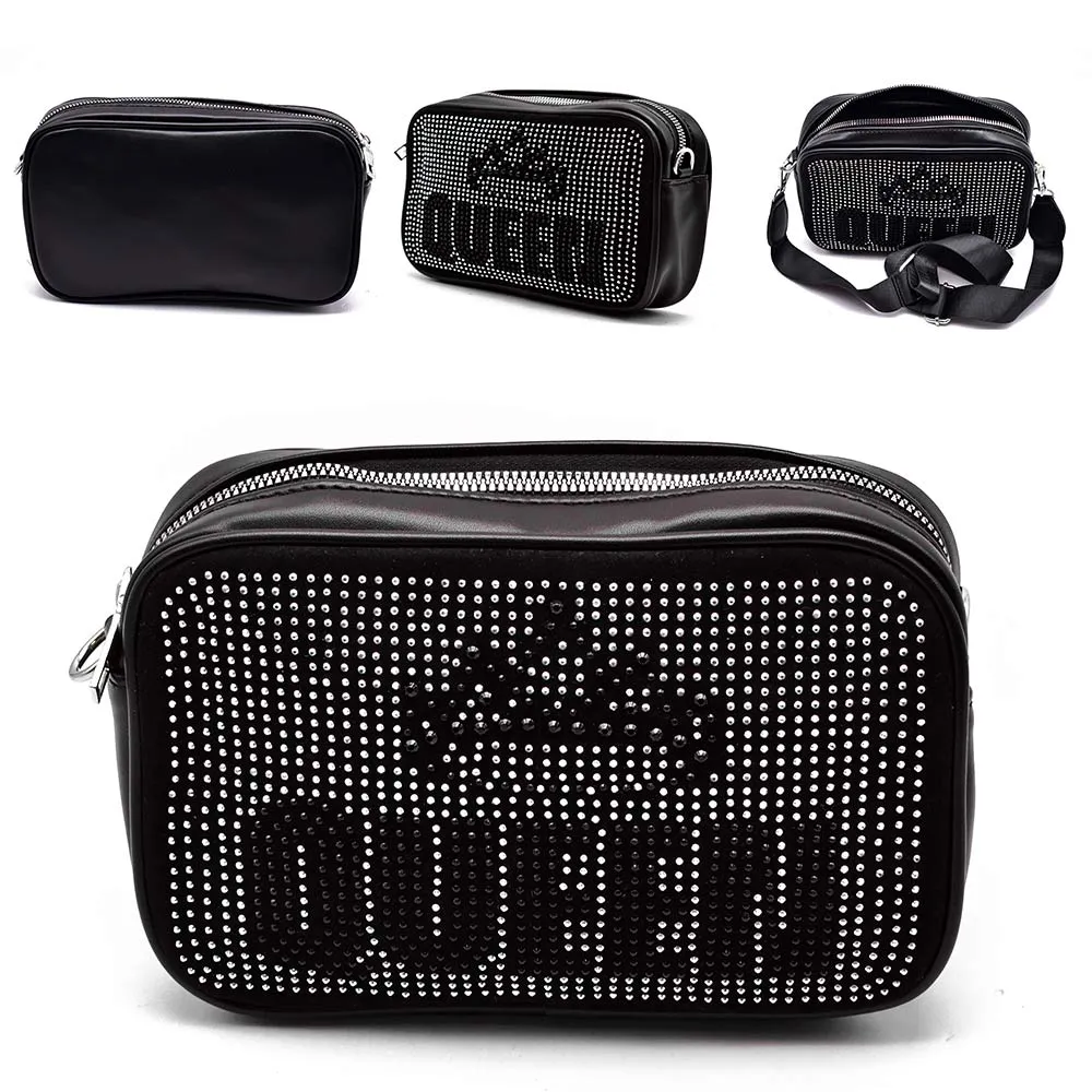 Bling Queen Message with Crown Crossbody Bag | Queen Products | Bling Products | FSB12150