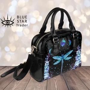 Blue Dragonfly Witchy Bowler Bag Purse