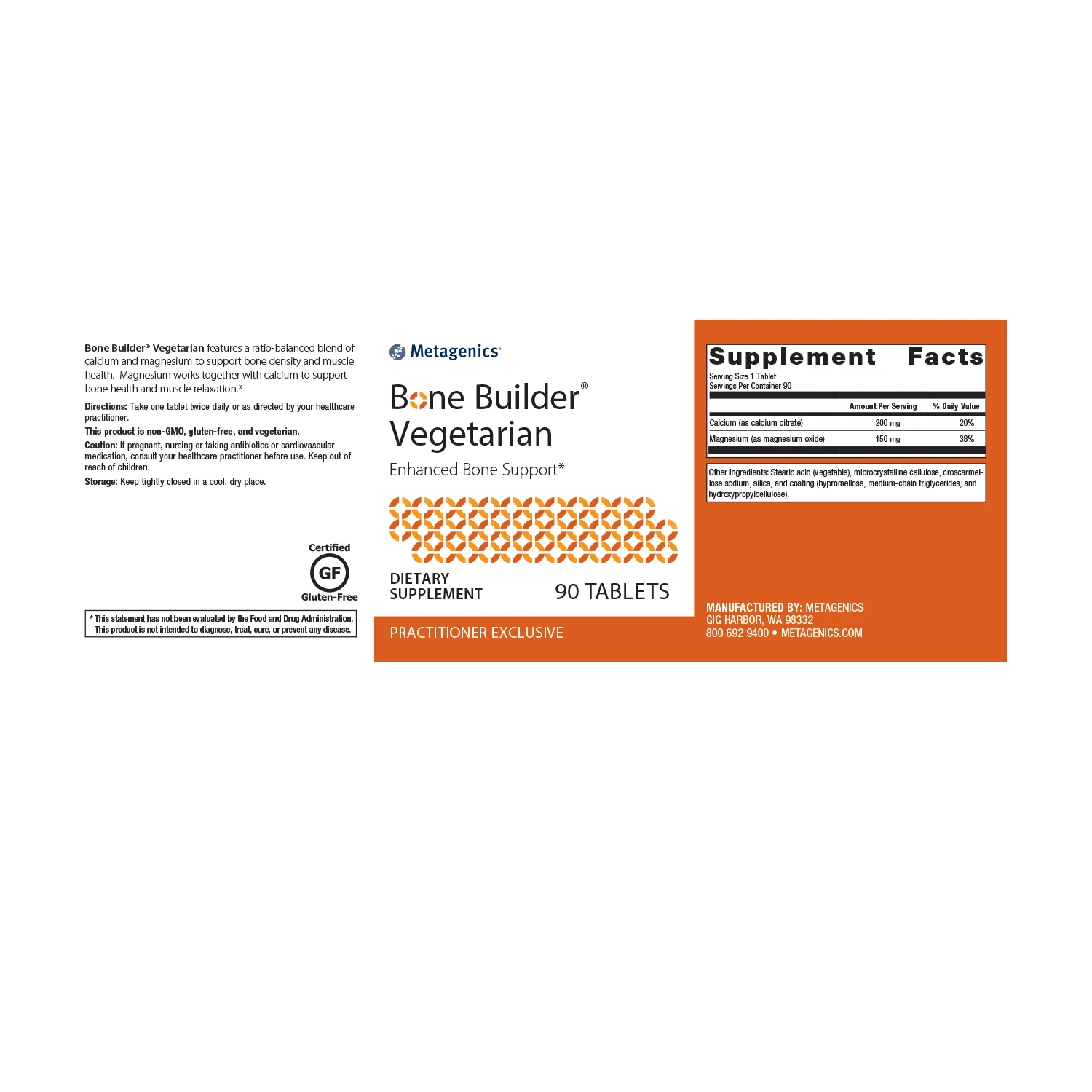 Bone Builder® Vegetarian (formerly Osteo-Citrate) <br>Enhanced Bone Support*