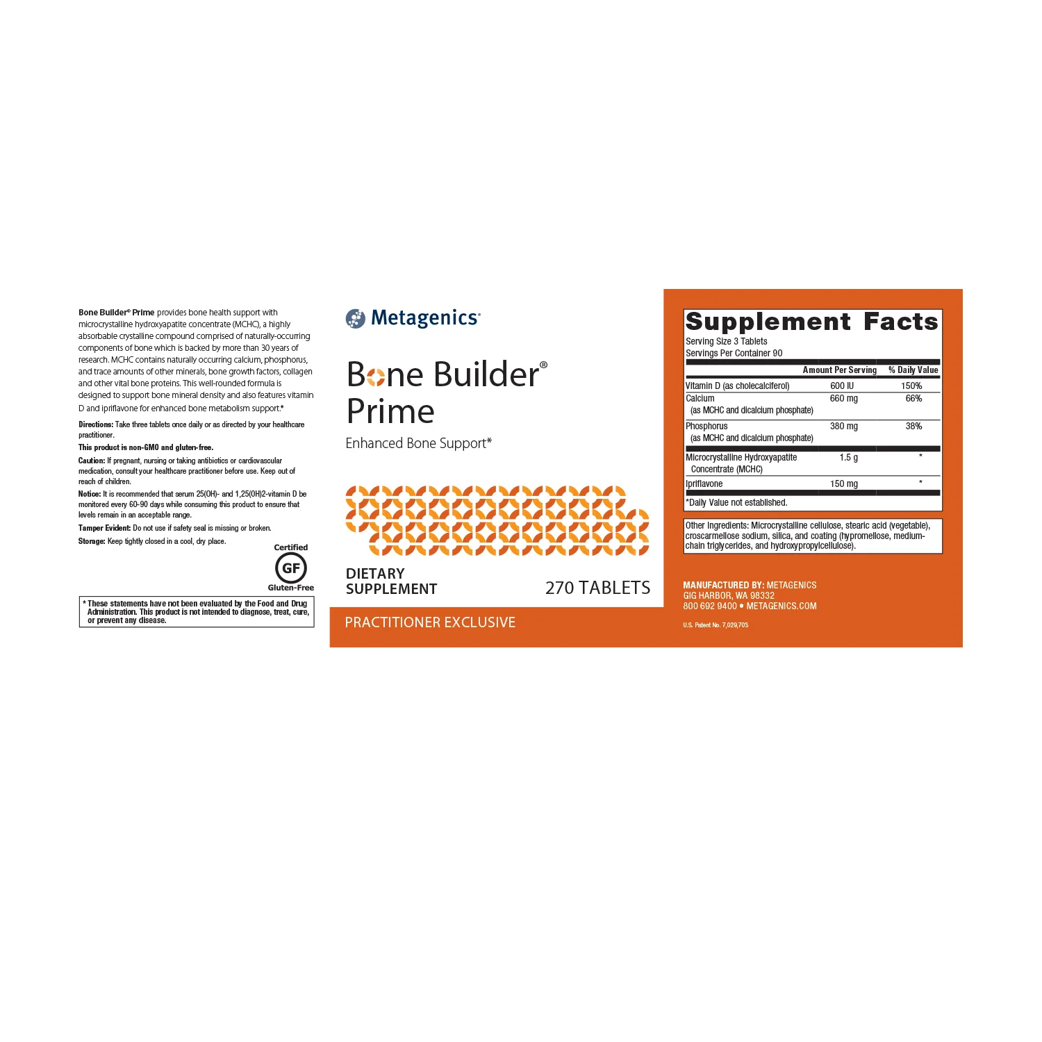 Bone Builder® Vegetarian (formerly Osteo-Citrate) <br>Enhanced Bone Support*