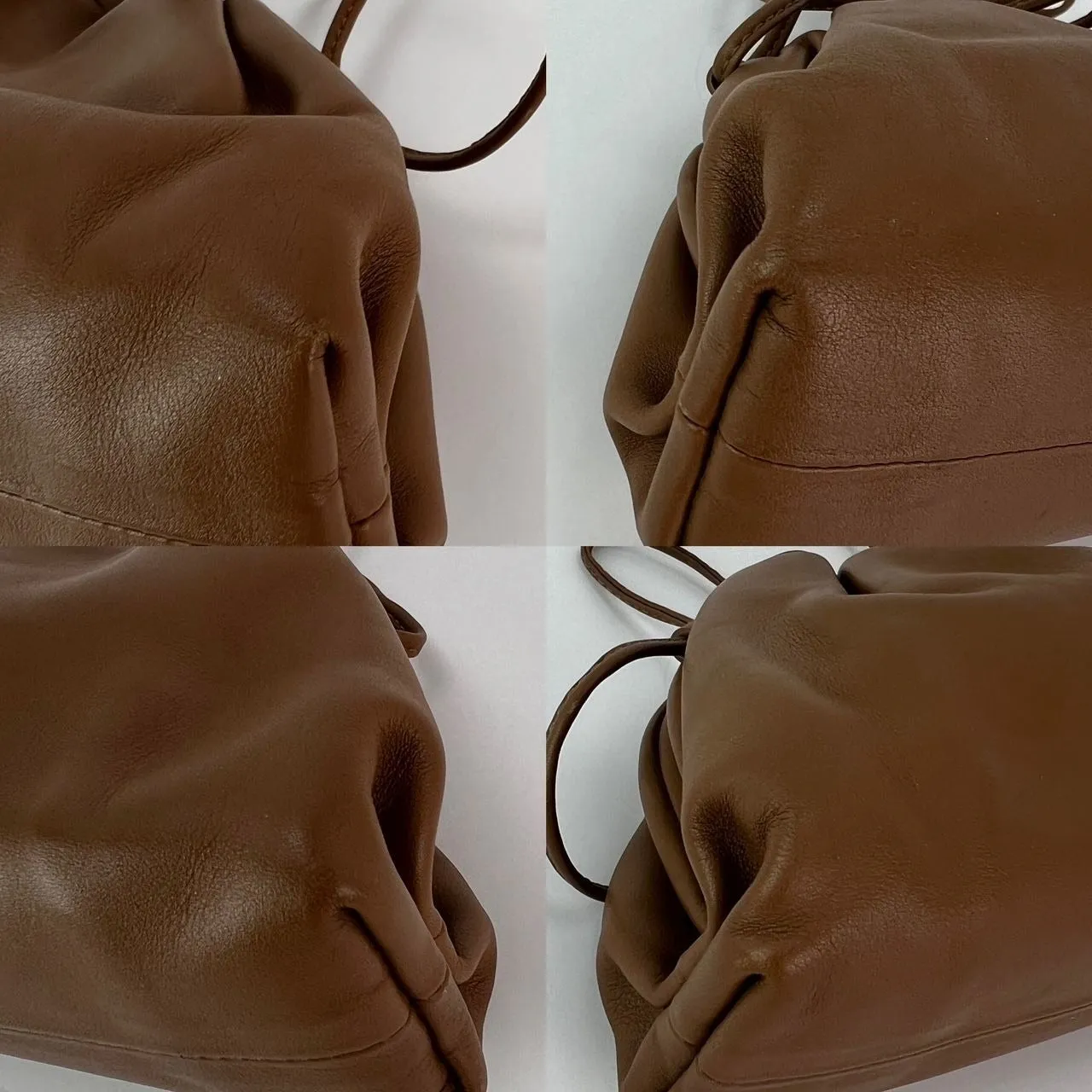 Bottega Veneta Mini Pouch Beige Leather Crossbody Clutch Bag